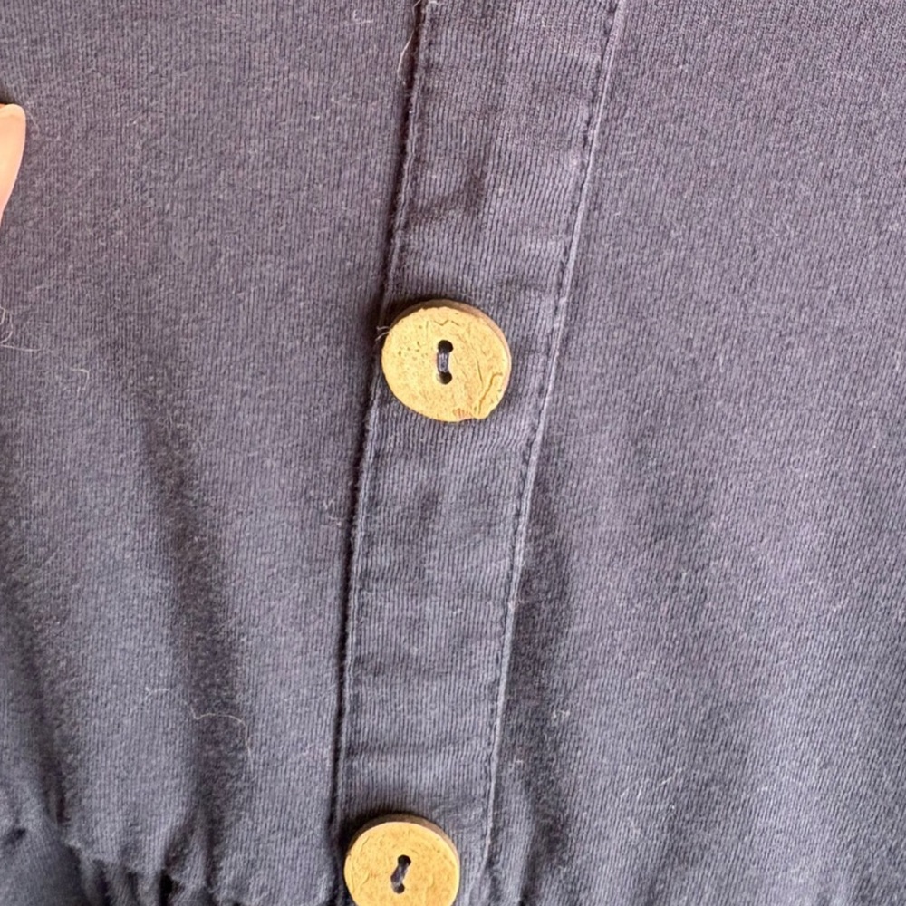 Navy Button-Down Mini Dress - Picture 2 of 2